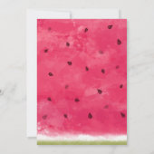 スイカ、かわいいテディベア夏のパーティー誕生日 招待状 (裏面)