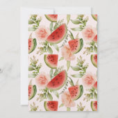 スイカ&さくらんぼフローラブライダルシャワー 招待状 (裏面)