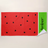 "スイカ"のパーソナライズなビーチタオル ビーチタオル (正面)