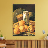 スイカ、まだ生きているオレンジ キャンバスプリント (インサイチュ (リビング))