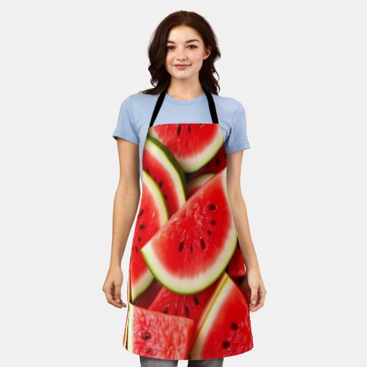 スイカ エプロン (着用した状態)