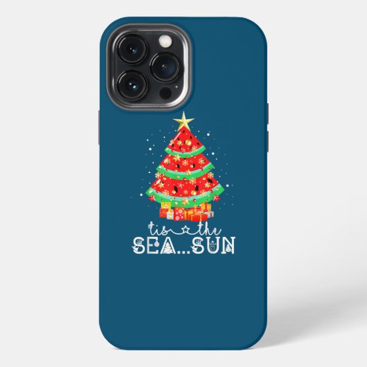 スイカ クリスマス ツリー 楽しい iPhoneケース (裏面)