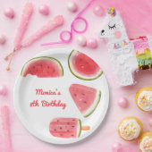スイカ クール キッズ 誕生日 ペーパープレート (パーティー)