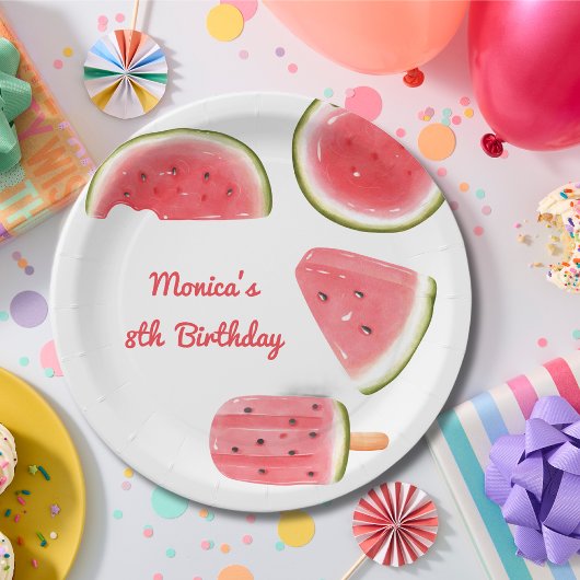 スイカ クール キッズ 誕生日 ペーパープレート