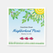 スイカ&サン付き近所のピクニック