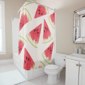 スイカ：シームレスな夏の甘さ。 シャワーカーテン (インサイチュ)