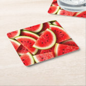 スイカ スクエアペーパーコースター (アングル)