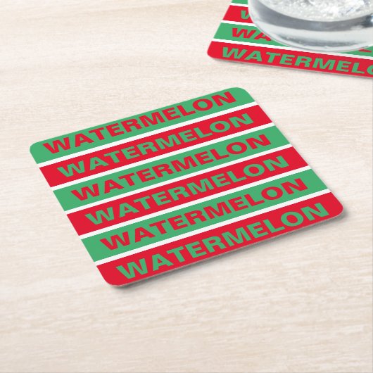 スイカ スクエアペーパーコースター (アングル)