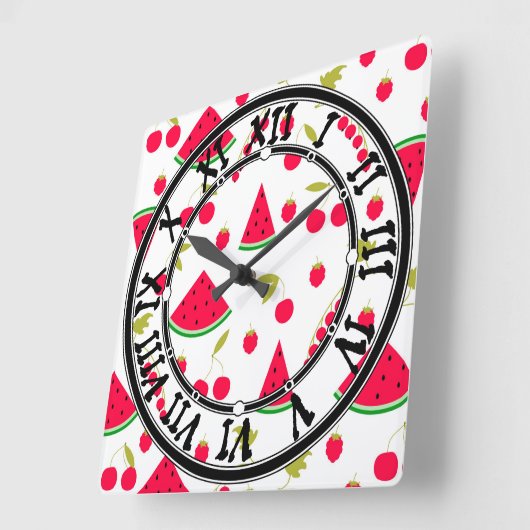 スイカ スクエア壁時計 (傾斜)