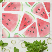 スイカ・スライス・パターン キッチンタオル (折り畳み)