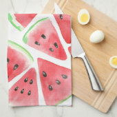 スイカ・スライス・パターン キッチンタオル (四つ折り)