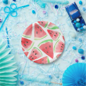 スイカ・スライス・パターン ペーパープレート (パーティー)