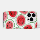 スイカ・スライス・パターン iPhoneケース (裏面横)