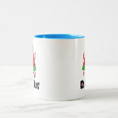 🍉スイカ❤️ダンス&チル😋 ツートーンマグカップ (中央)