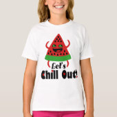 🍉スイカ❤️ダンス&チル😋 Tシャツ (正面)