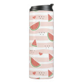 スイカ、ハート、ストライプ夏のパターン タンブラー (回転左)