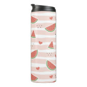 スイカ、ハート、ストライプ夏のパターン タンブラー (回転右)