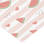 スイカ、ハート、ストライプ夏のパターン ミディアムテーブルランナー (コーナー)