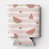 スイカ、ハート、ストライプ夏のパターン 缶クーラー (裏面)