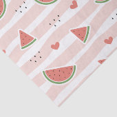 スイカ、ハート、ストライプ夏のパターン 薄葉紙 (詳細)