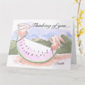 『スイカ・バニ考えるーズ・オブ・ユー・カード』 カード (黄色い花)