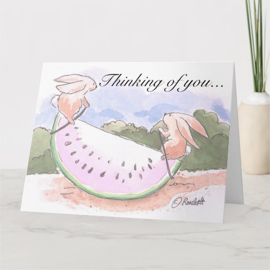 『スイカ・バニ考えるーズ・オブ・ユー・カード』 カード (正面)