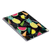 スイカ・パイナの手描きシームレスパターン ノートブック (右側)