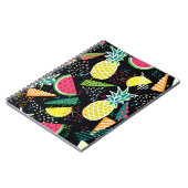 スイカ・パイナの手描きシームレスパターン ノートブック (左側)