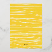 スイカ、パイナップル、トロピカル葉プールパーティー 箔招待状 (裏面)