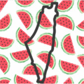 スイカ・パリ3x3ステッカー シール (正面)