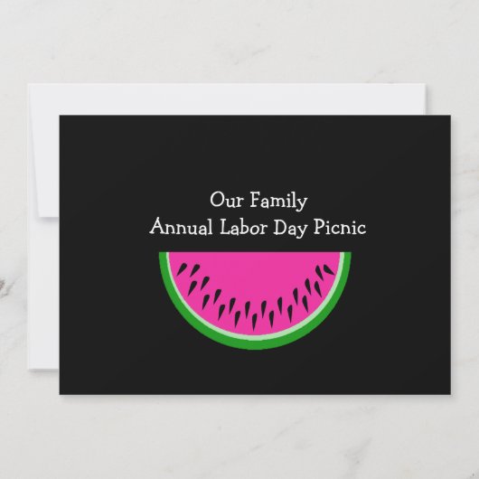 スイカ/ピクニック 招待状 (裏面)