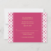 スイカ ピンク ポルカドット ウェディング 返信カード (裏面)