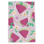 スイカ・ピンク ミディアムペーパーバッグ (正面)