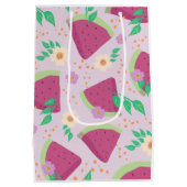 スイカ・ピンク ミディアムペーパーバッグ (裏面)