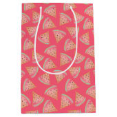 スイカ・ピンク ミディアムペーパーバッグ (正面)