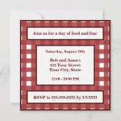 スイカ ファミリー リユニオン BBQ ピクニック ご招待 招待状 (裏面)