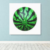 スイカ・フットボール/サッカーボール キャンバスプリント (インサイチュ (ウッドフロア))