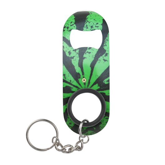 スイカ・フットボール/サッカーボール キーホルダー栓抜き (正面)