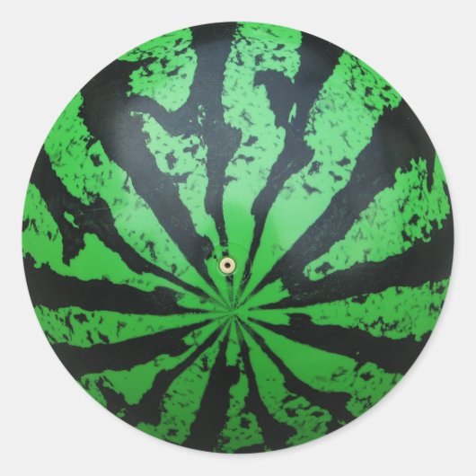 スイカ・フットボール/サッカーボール ラウンドシール (正面)