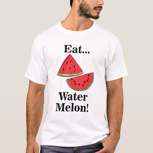 スイカ フルーツ 笑 Tシャツ (正面)