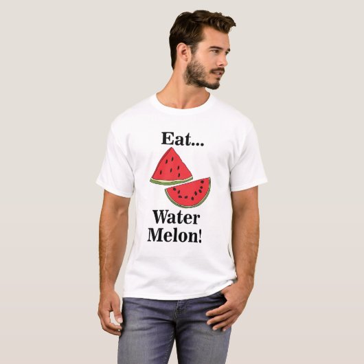 スイカ フルーツ 笑 Tシャツ (正面フル)