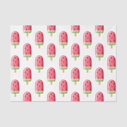 スイカ・ポプシクル(デザイン41レッドシリーズ) 薄葉紙 (正面)