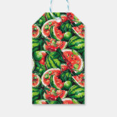 スイカ、ライム、スイカ離れのライム、小さなメロンf ギフトタグ (裏面)