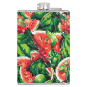 スイカ、ライム、スイカ離れのライム、小さなメロンf フラスク (裏面)