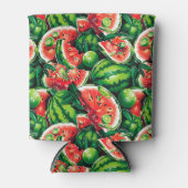 スイカ、ライム、スイカ離れのライム、小さなメロンf 缶クーラー (正面)