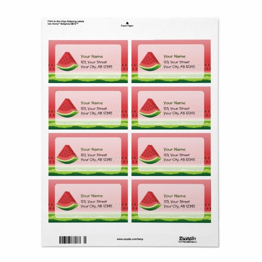 スイカ ラベル (フルシート)