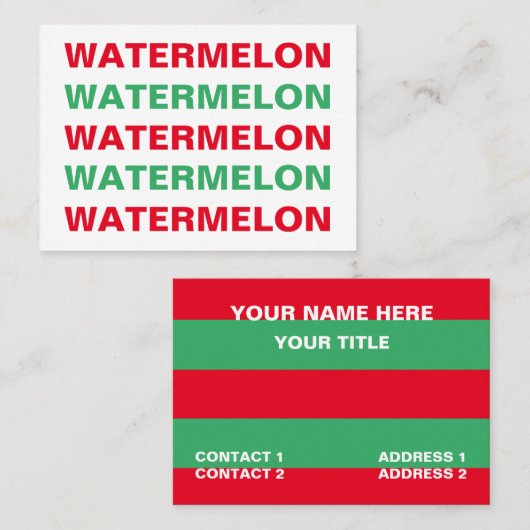 スイカ 名刺 (正面/裏面)