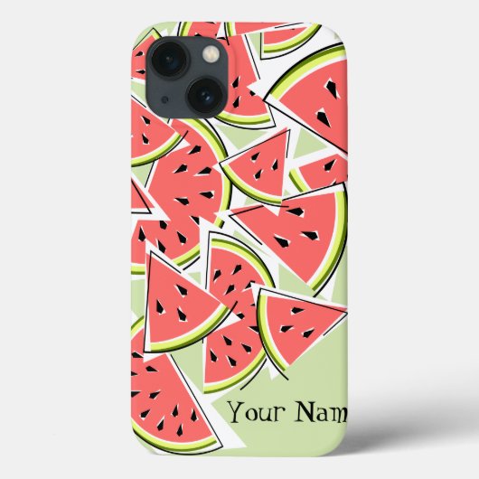 スイカ「名前」グリーンiPad Miniケース Case-Mate iPhoneケース (裏面)