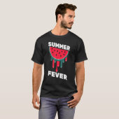 スイカ – 夏の熱 – メロン – フルーツ – ゲット Tシャツ (正面フル)
