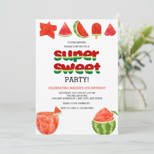 スイカ | 夏の祝い 招待状 (スタンド正面)